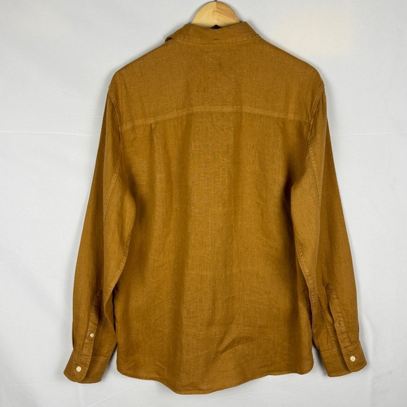 Joe's Jeans Men's Long sleeve 100% Linen Button Down Shirt Sz L Preppy Classic - Picture 4 of 10